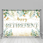Lofaris Green And Glitter Plants Happy Retirement Backdrop